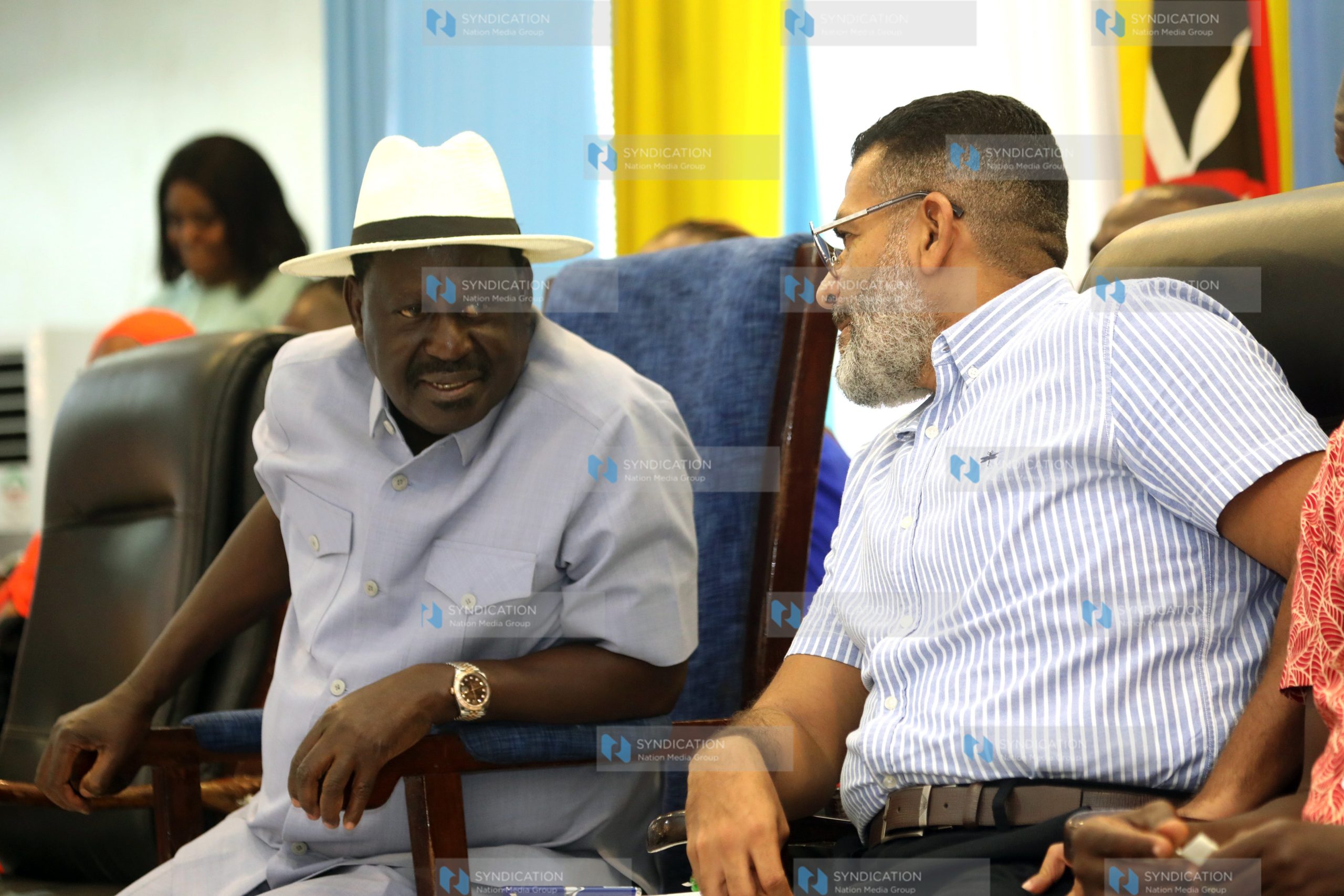 ODM Leader Raila Odinga with Mombasa Governor Abdulswamad Nassir