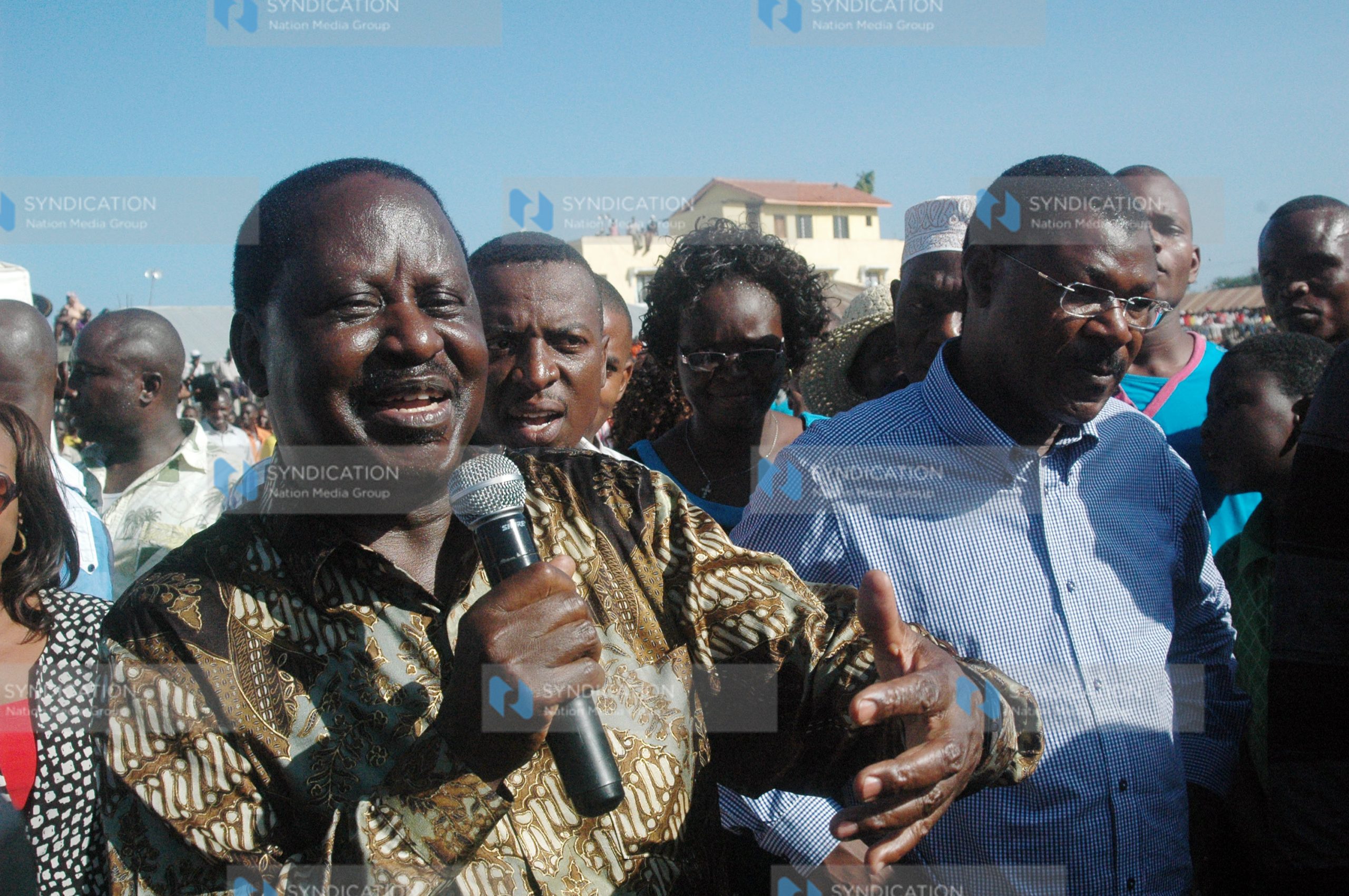 Former Prime Minister Raila Odinga, together with Bungoma Senator Moses Wetang’ula