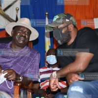 ODM leader Raila Odinga with Mombasa Governor Hassan Joho