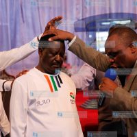 NASA leader Raila Odinga during the Sunday church service in Tudor,Mombasa