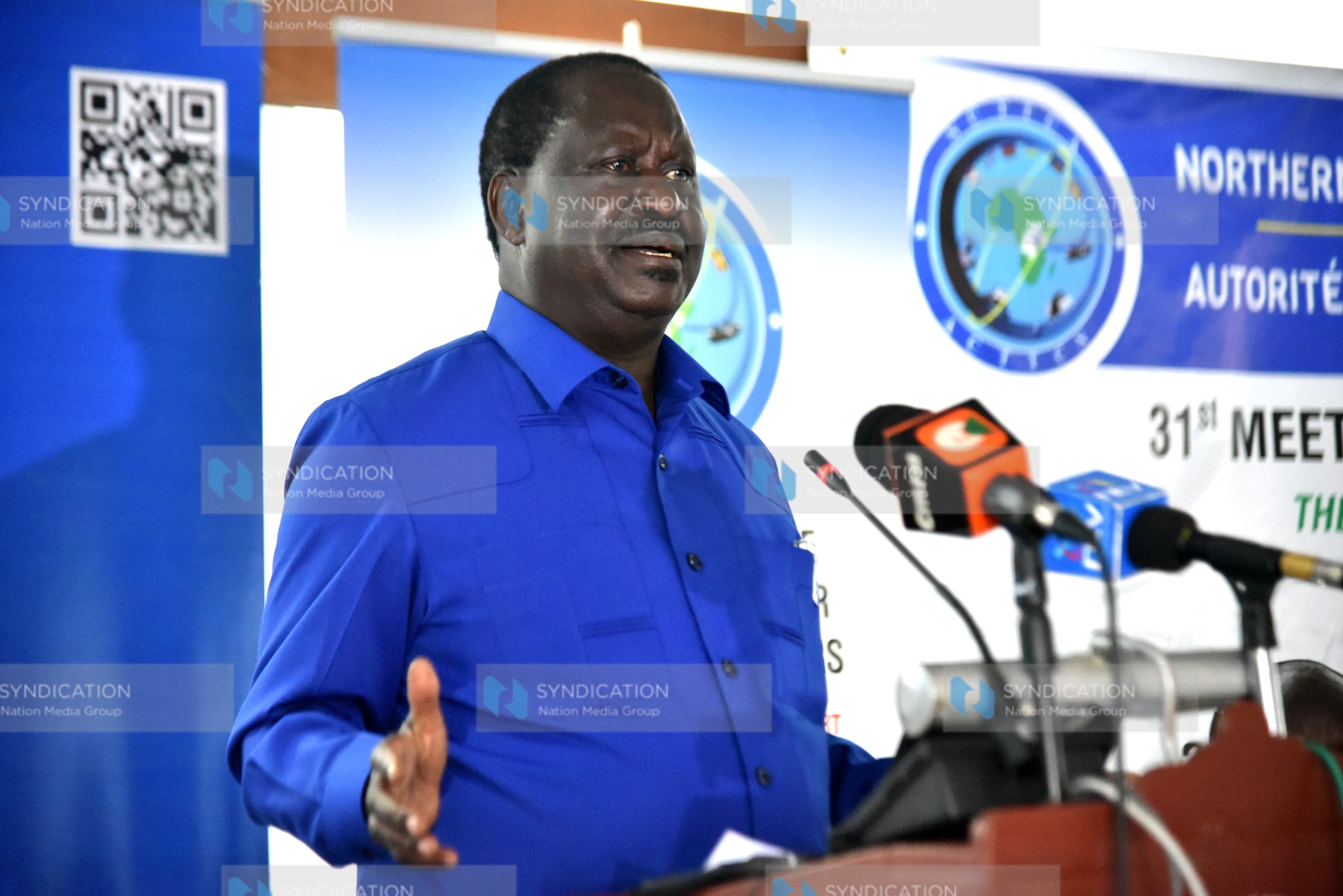 ODM leader Raila Odinga addresses delegates