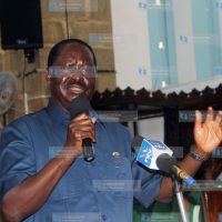 Raila Odinga address worshippers at ACK cathedral church