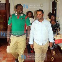 Hassan Omar together with Member of parliament Wafula Wamunyinyi
