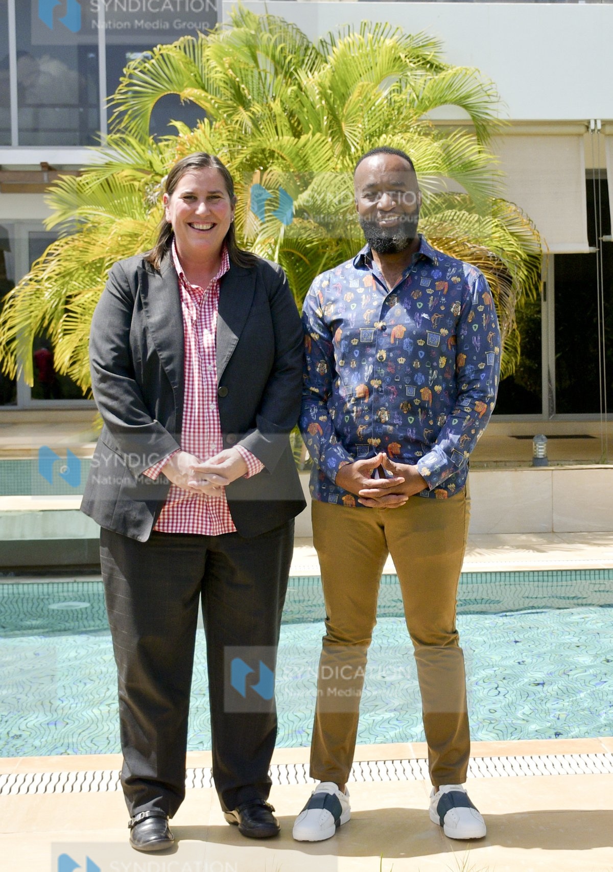 Mombasa Governor Hassan Joho with Kelly Larson