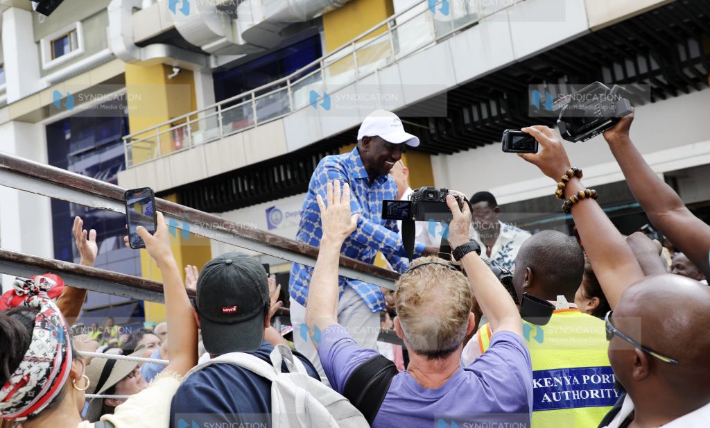 President William Ruto takes a tour inside the Cruise Liner MV Norwegian Dawn
