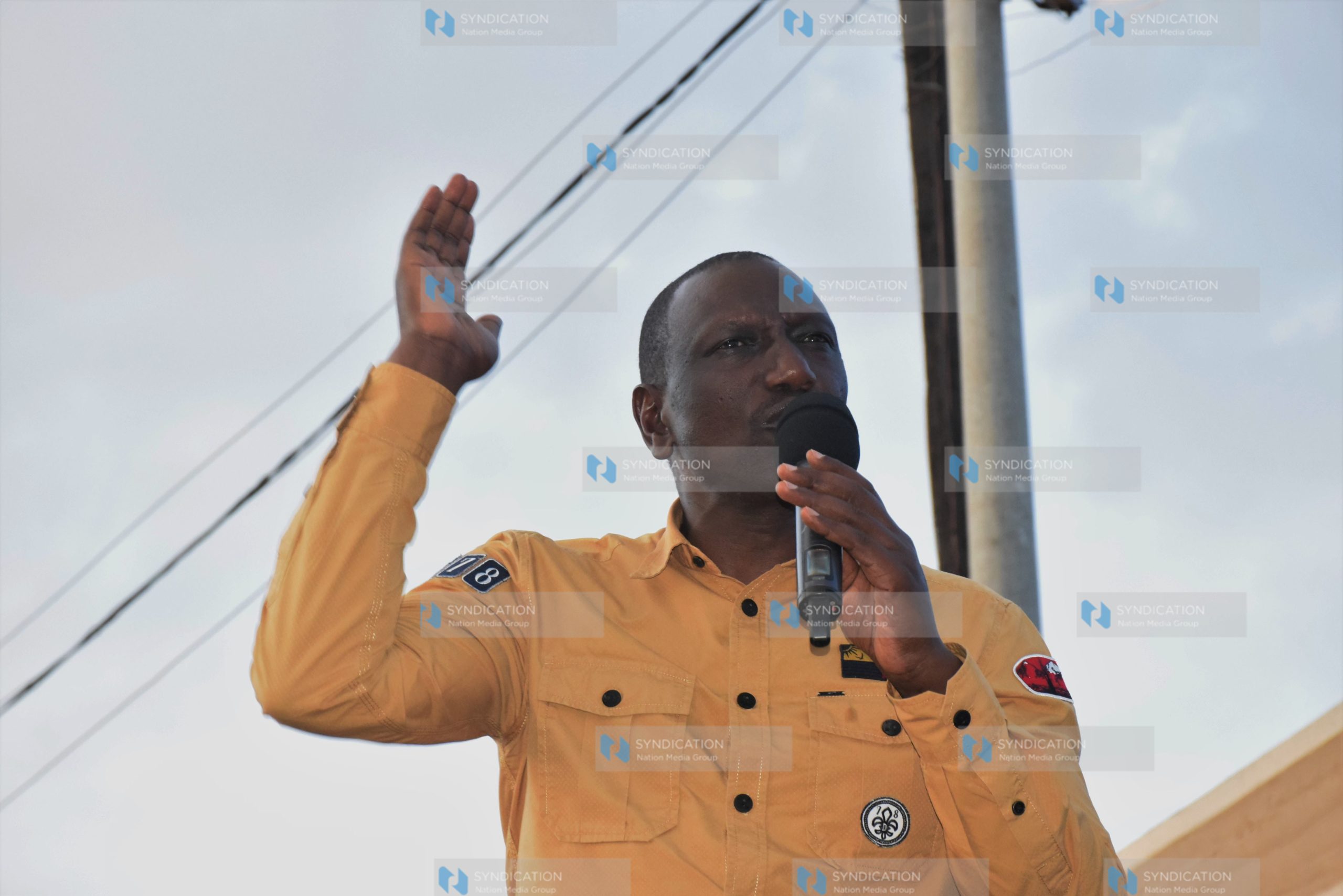 Deputy President William Ruto addressing traders
