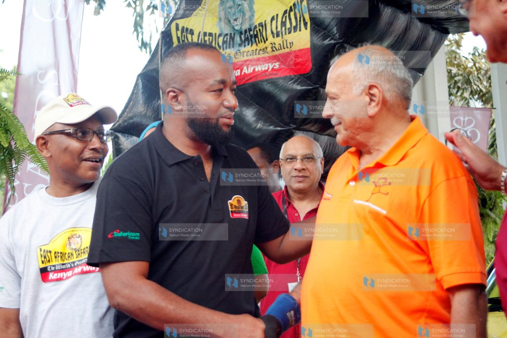 Mombasa governor Hassan Ali Joho meets one of oldest rally driver who is aged 74 Mr. Jayant Shah