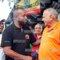 Mombasa governor Hassan Ali Joho meets one of oldest rally driver who is aged 74 Mr. Jayant Shah