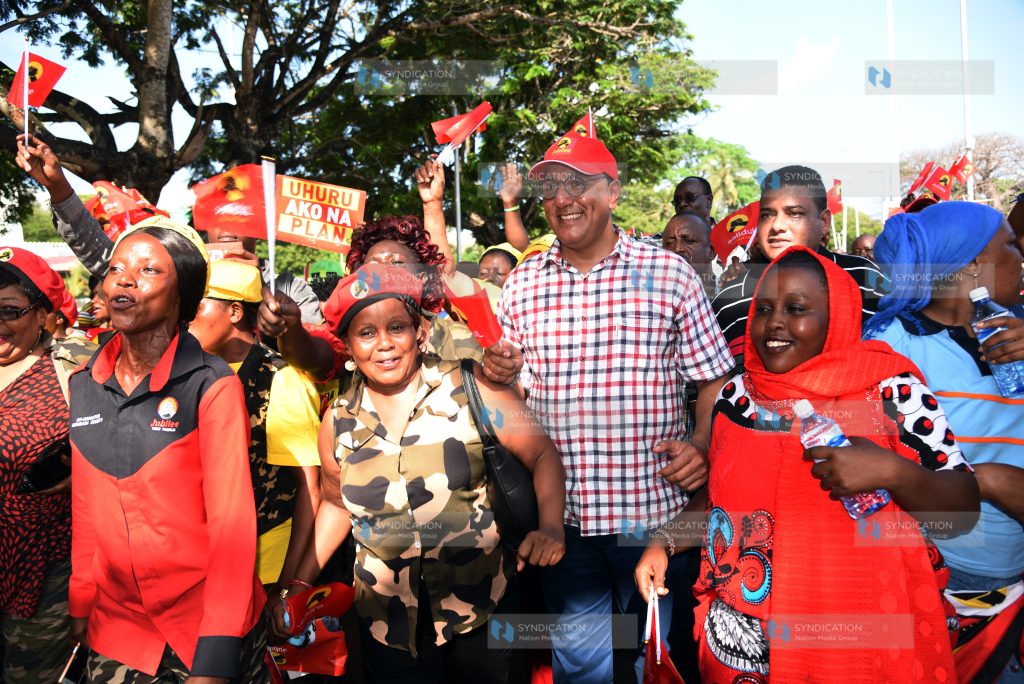 Tourism CS Najib Balala leads other Jubilee Supporters