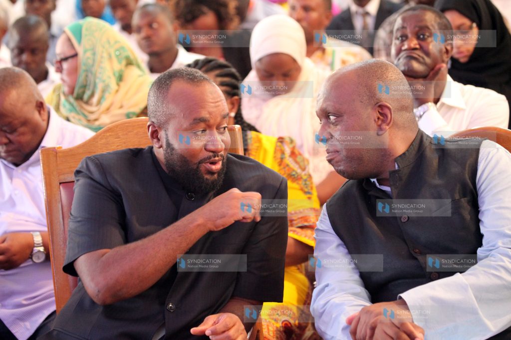 Mombasa governor Hassan Ali Joho with the director NCTC ambassador Martin Kimani