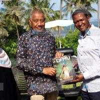 Tourism CS Dr. Alfred Mutua with Coast Governors Fatuma Achani