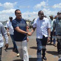 President Uhuru Kenyatta with Mining CS Najib Balala