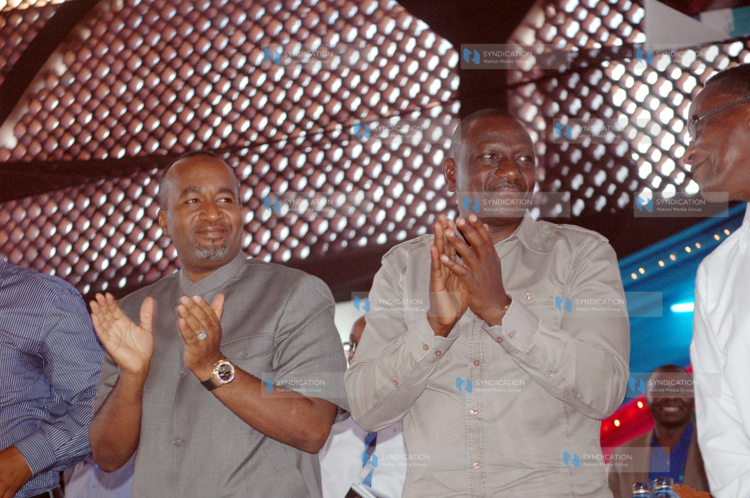 Deputy president William Ruto together with Governor Hassan Joho