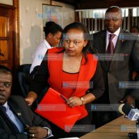 Press conference at the Treasury building