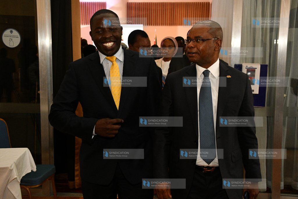 Nandi County Governor H.E. Hon. Stephen Sang and his Kilifi Counterpart H.E. Hon. Amason Kingi