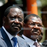 Cord Leaders Raila Odinga and Moses Wetangula