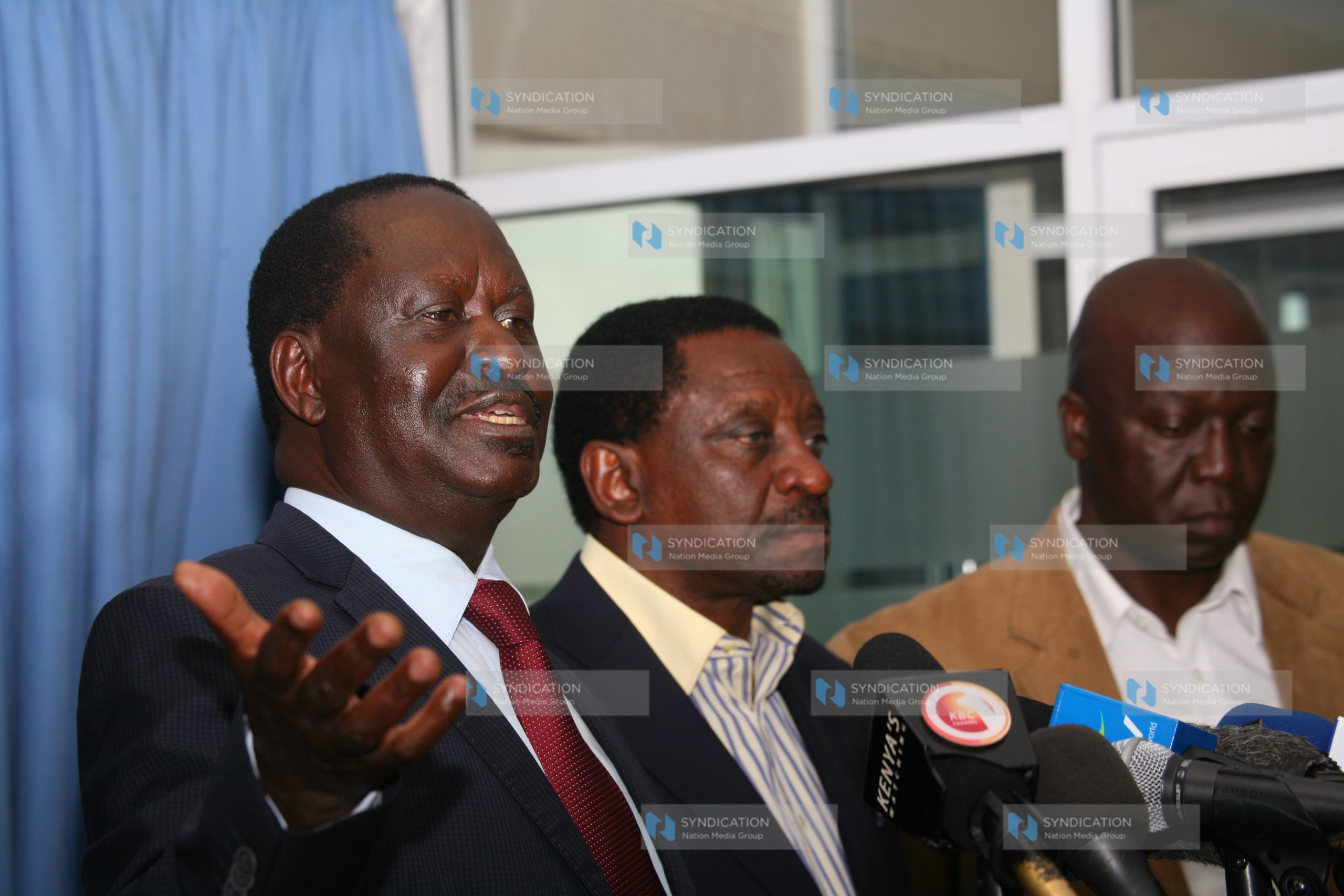 CORD leader Raila Odinga with Siaya Senator James Orengo