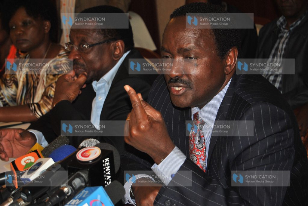 Former Vice President Kalonzo Musyoka with Senator James Orengo