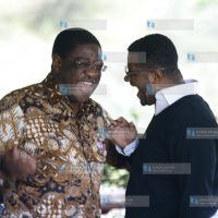 Senator Amos Wako with Mombasa Senator Hassan Omar