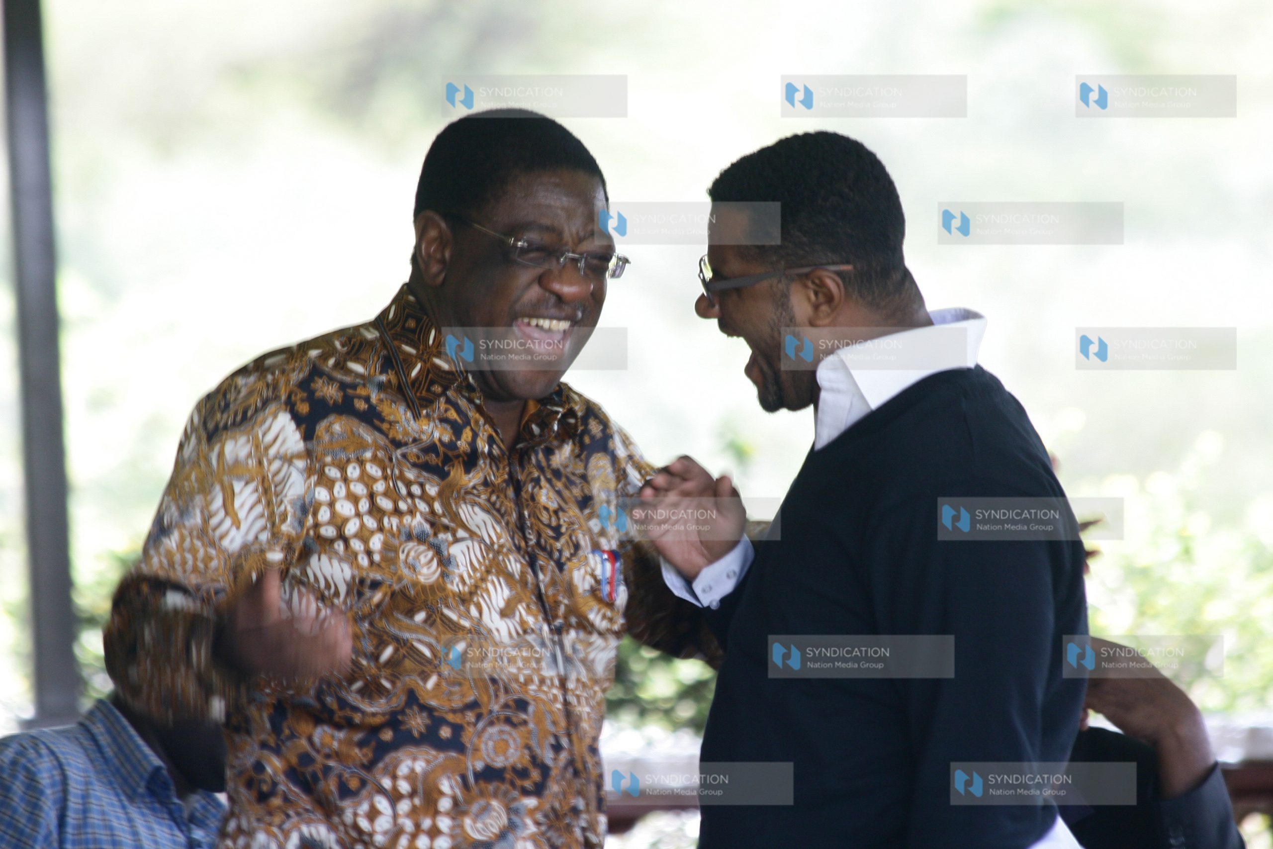Senator Amos Wako with Mombasa Senator Hassan Omar