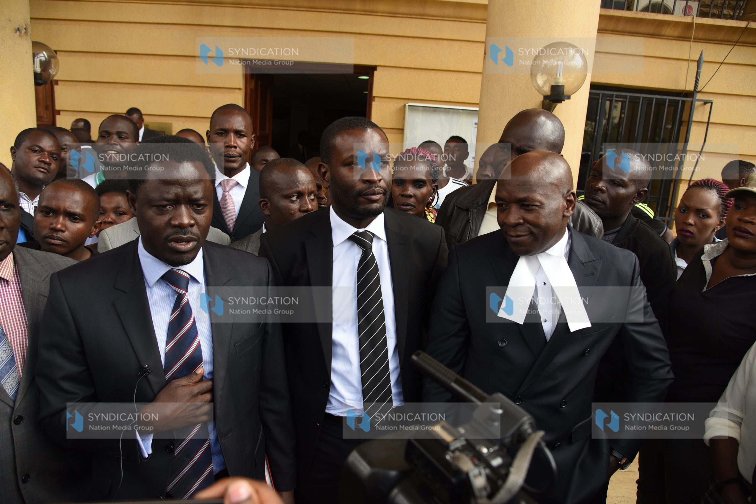 Lawyers Peter Kaluma, Edwin Sifuna and Cliff Ombeta