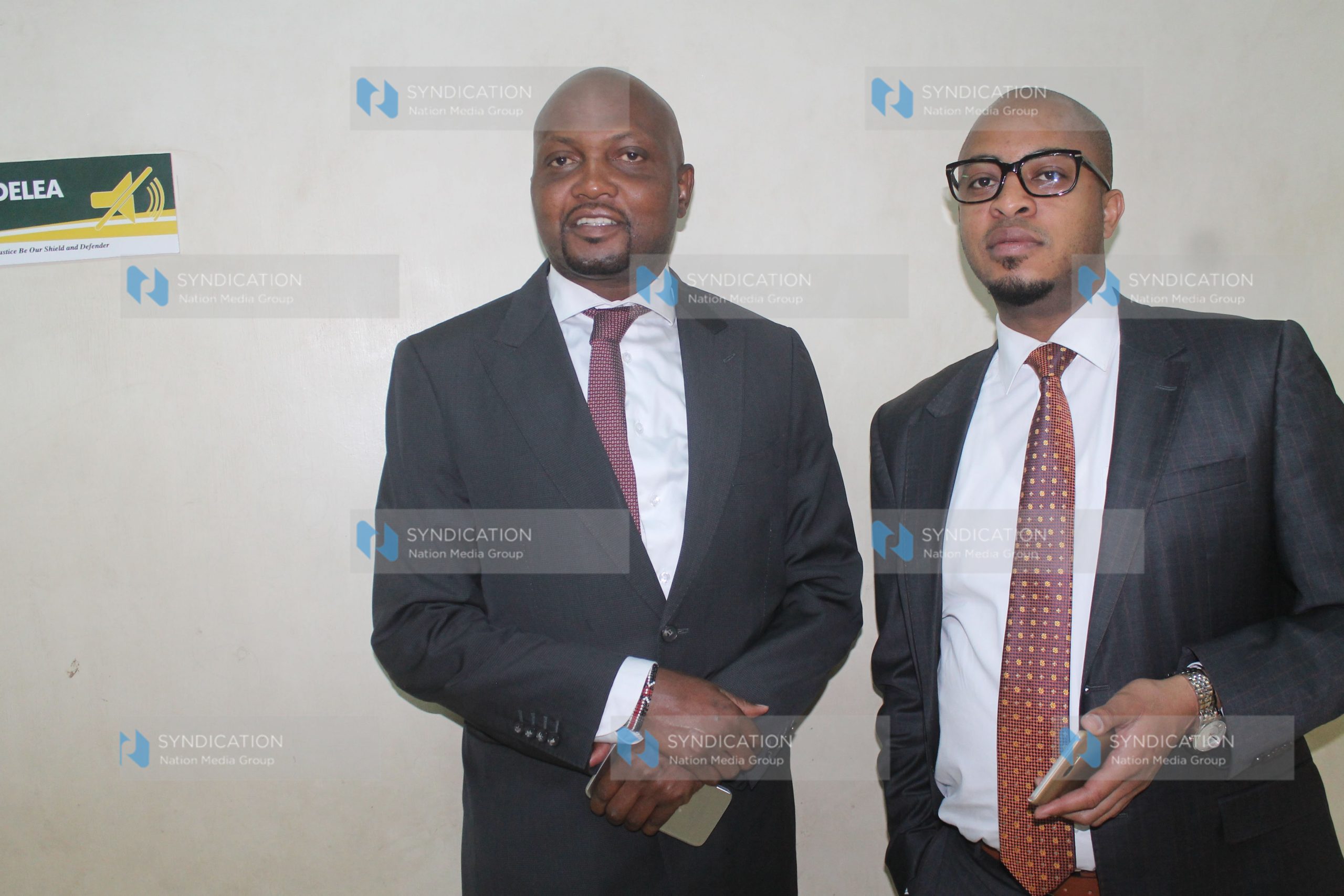 Gatundu MP Moses Kuria with his Lawyer Francis Munyororo