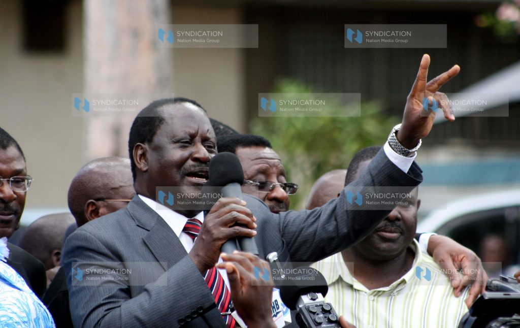 CORD leader Raila Odinga