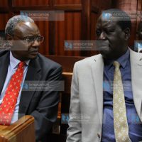 Former Minister Chris Murungaru and Former Prime Minister Raila Odinga