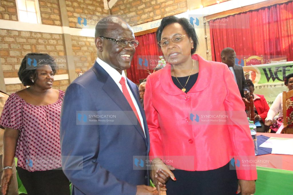 Public Service CS Prof Margaret Kobia with Meru governor Kiraitu Murungi
