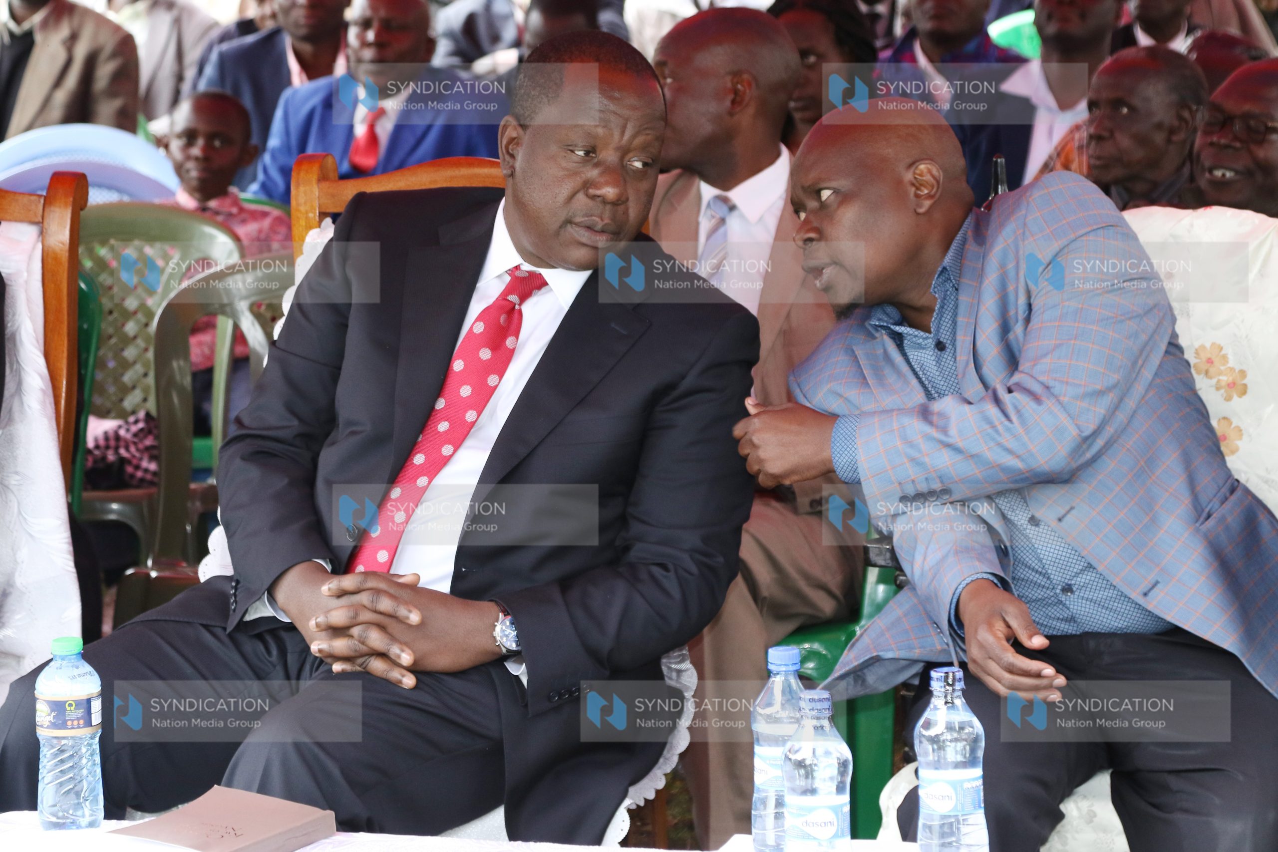 Interior CS Dr. Fred Matiang’i with Borabu MP Ben Momanyi