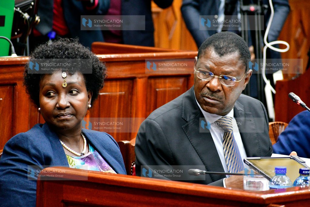 Speaker of the National Assembly Moses Wetang’ula and Deputy Speaker Gladys Boss Shollei