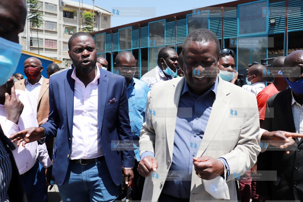 ANC Party leader Musalia Mudavadi and Nairobi Senator Johnson Sakaja