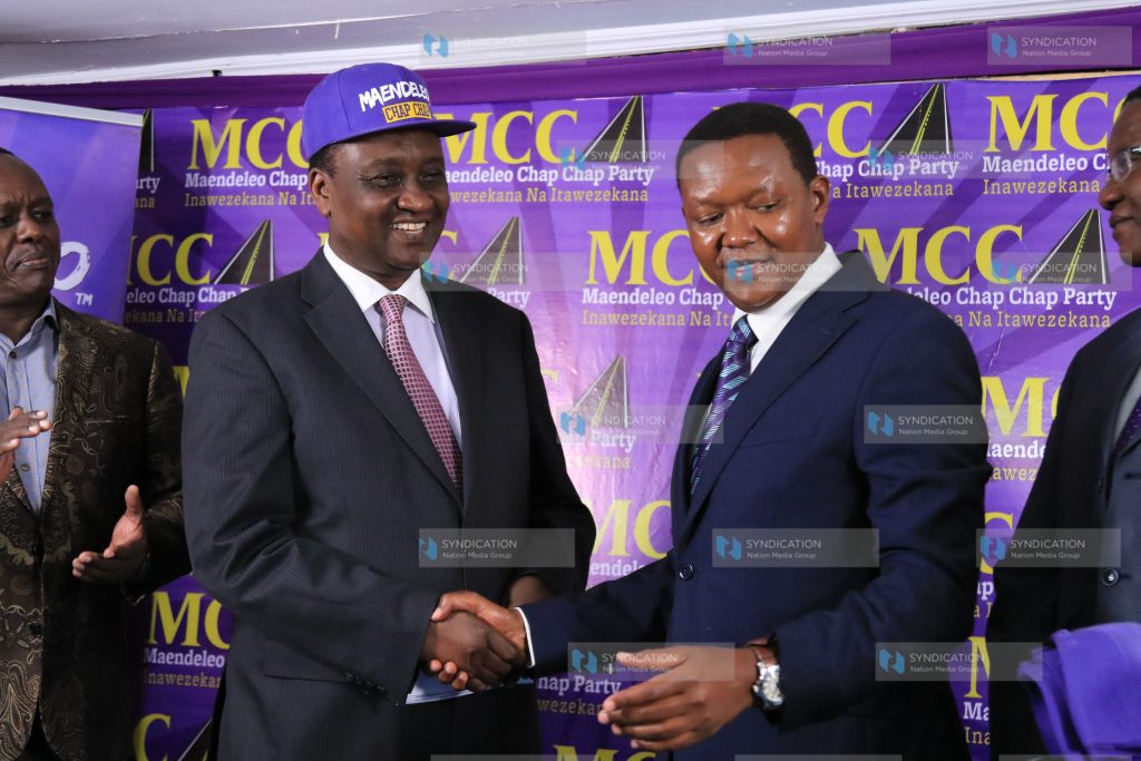 Machakos Governor Dr Alfred Mutua with Former Imenti Central MP Gitobu Umanyara