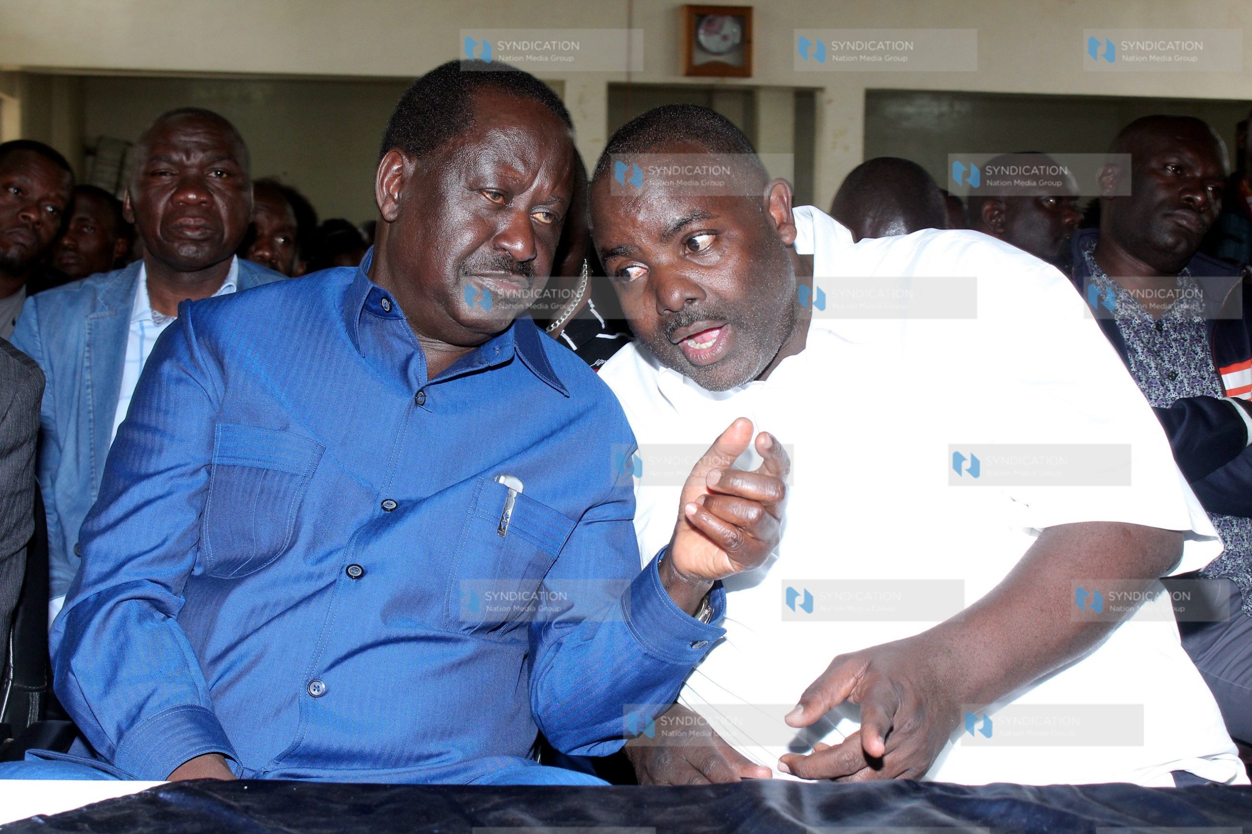 ODM leader Raila Odinga with Makadara MP George Aladwa
