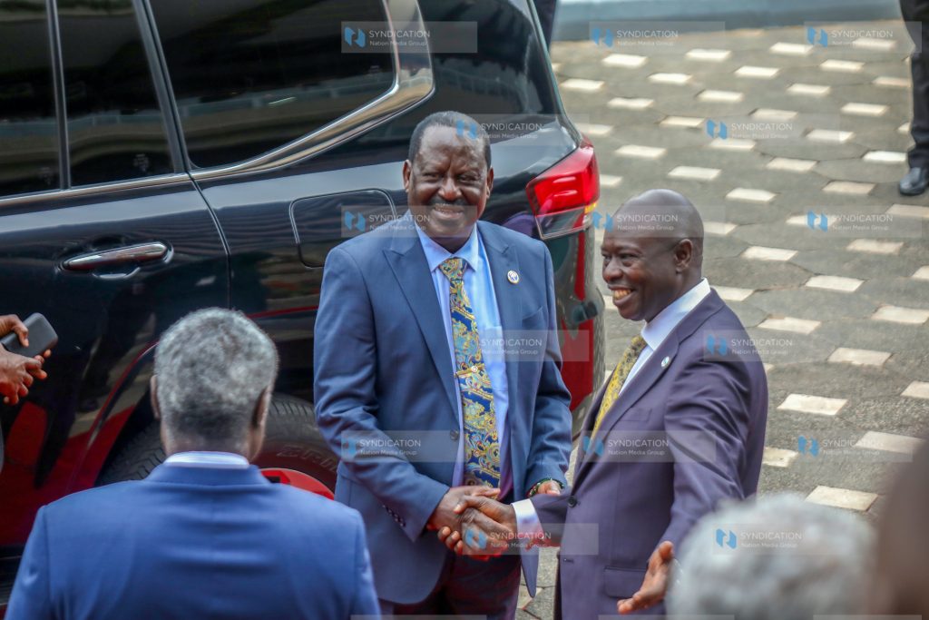 Opposition leader Raila Odinga and Deputy President Rigathi Gachagua