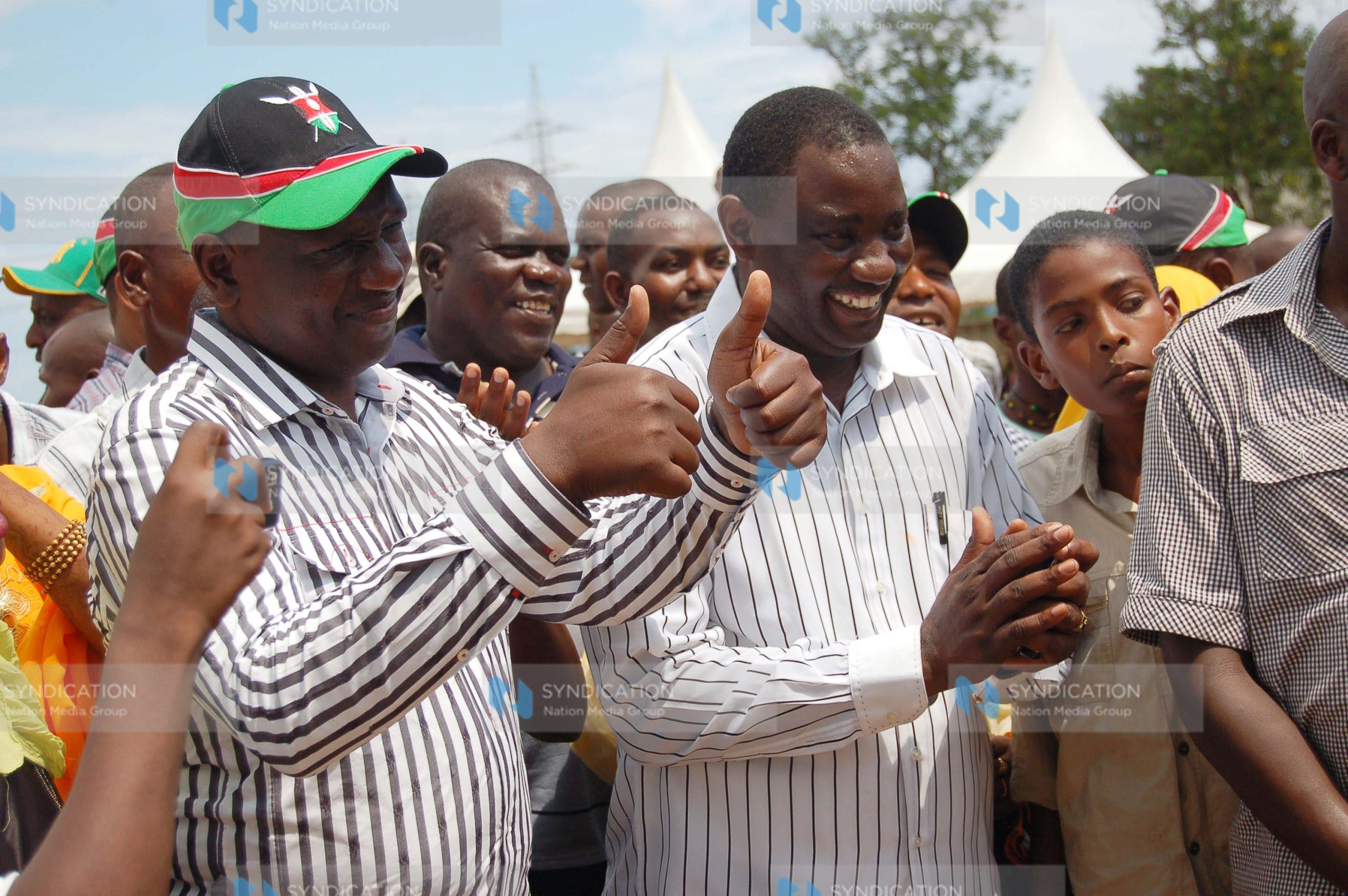 William Ruto together with his host Mr. Karisa Nzai