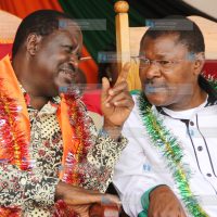CORD principals Raila Odinga and Moses Wetang’ula