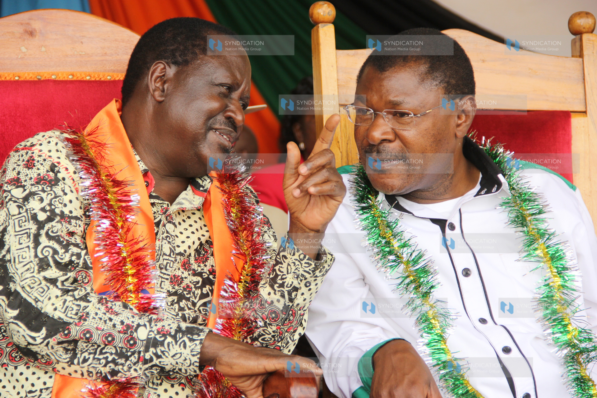 CORD principals Raila Odinga and Moses Wetang’ula