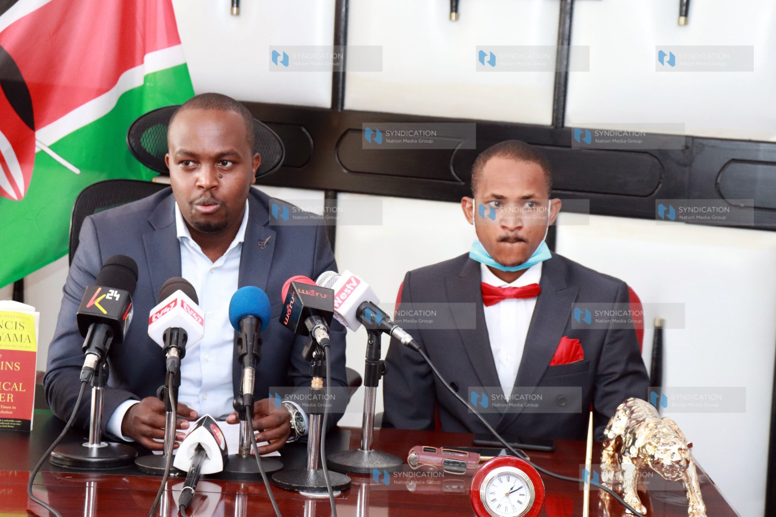 Nominated MP Gideon Keter and Embakasi East MP Paul Ongili Babu Owino
