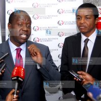 ICT Cabinet Secretary Fred Matiang'i and KRA Commissioner General John Njiraini