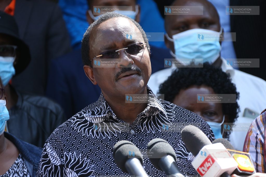 Wiper party leader Kalonzo Musyoka address at Lee funeral home
