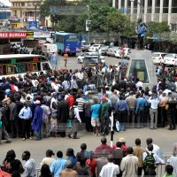 Dedan Kimathi Waceke,chained himself on the Statue of Dedan Kimathi