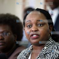 Devolution and Planning Cabinet Secretary Anne Waiguru (right)