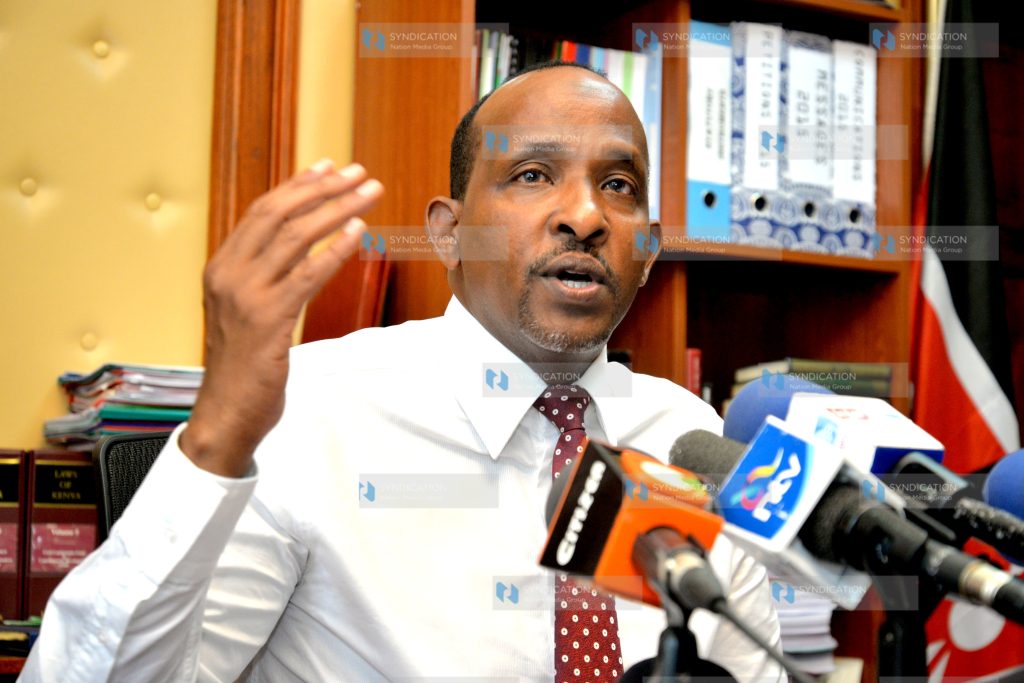 Aden Duale during a media briefing