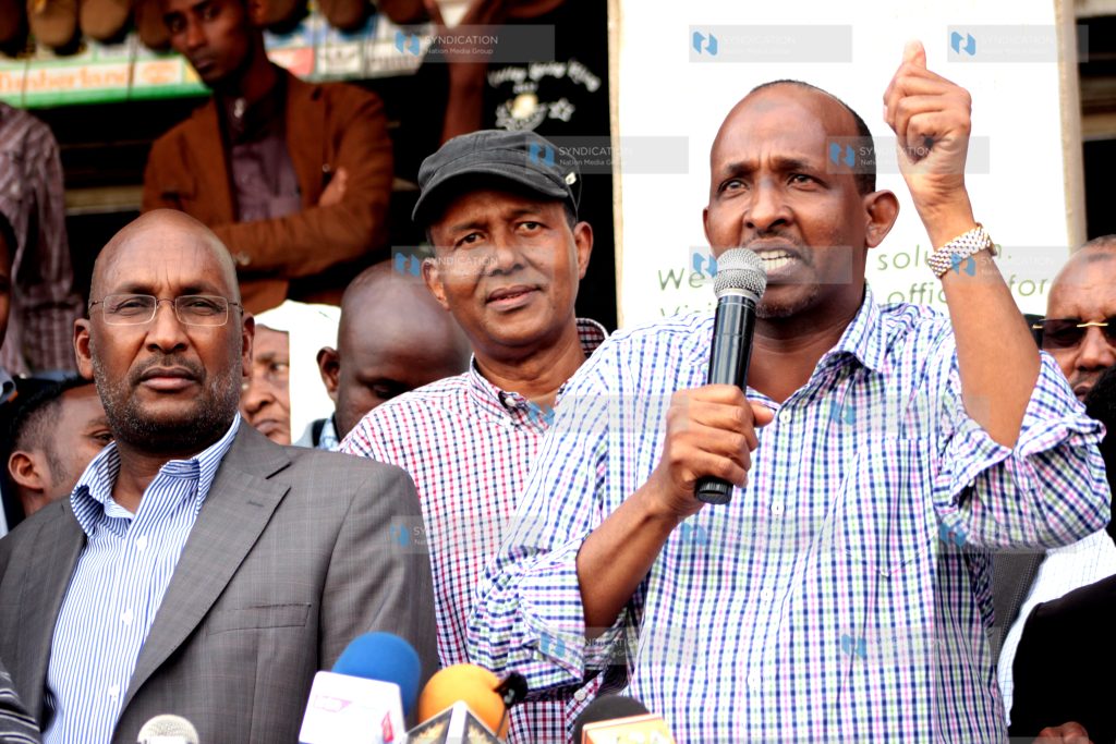 Majority Leader in the National Assembly Aden Duale (right)