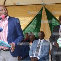 Gatundu South MP Moses Kuria speaks at Bishop Gatimu Ngandu Girls