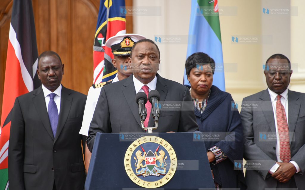 President Uhuru Kenyatta addresses the Nation from State House