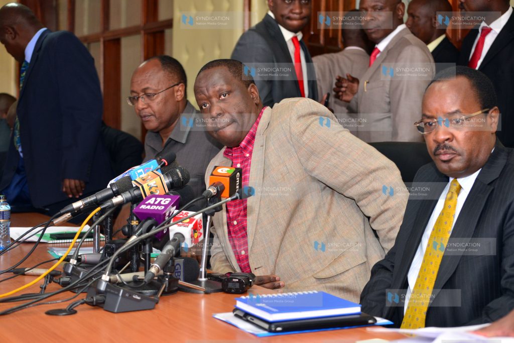 Matiangi during a press conference