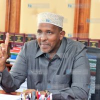 Aden Duale addressing the media