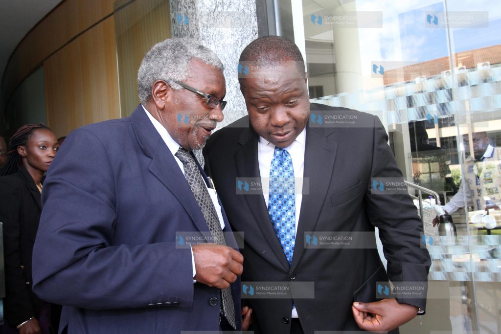 Education Cabinet Secretary Dr. Fred Matiang'i (right)